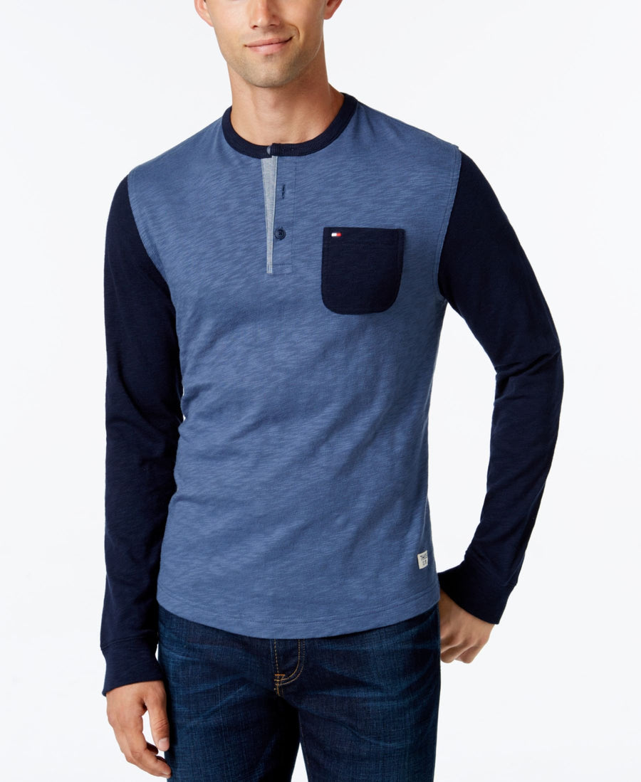 Tommy Hilfiger Colorblocked Slub Henley Small