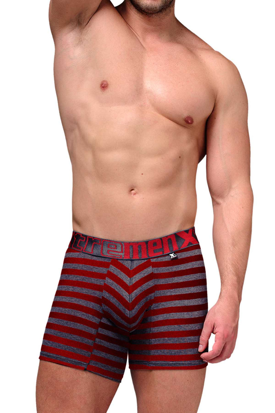 Xtremen Red Large Stripes Boxer Brief