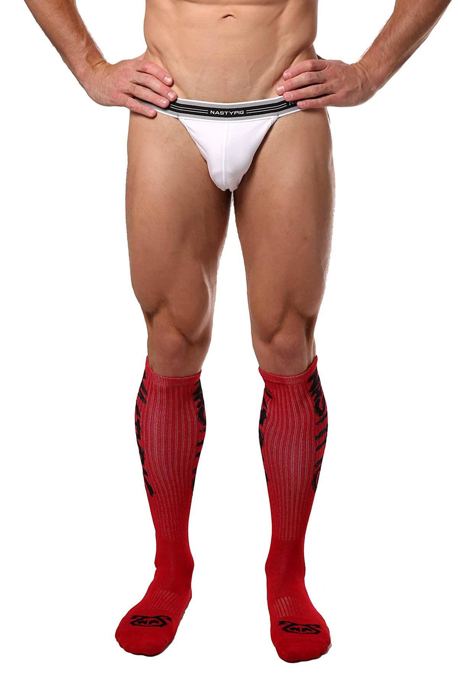 Nasty Pig Red Slash Socks
