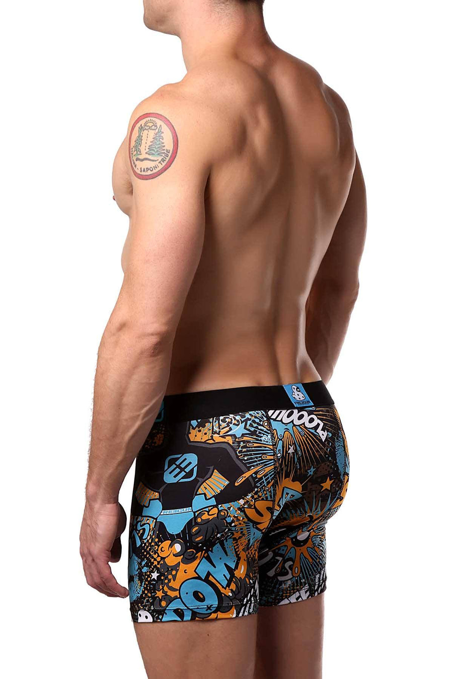 Freegun Black, Blue & Orange Slurp Boxer Brief