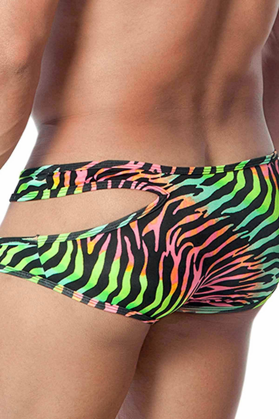 Candyman Neon Zebra Cut-Out Brief