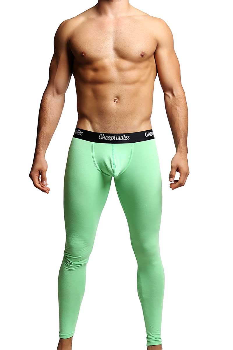 CheapUndies Green Contour Pouch Long Underwear
