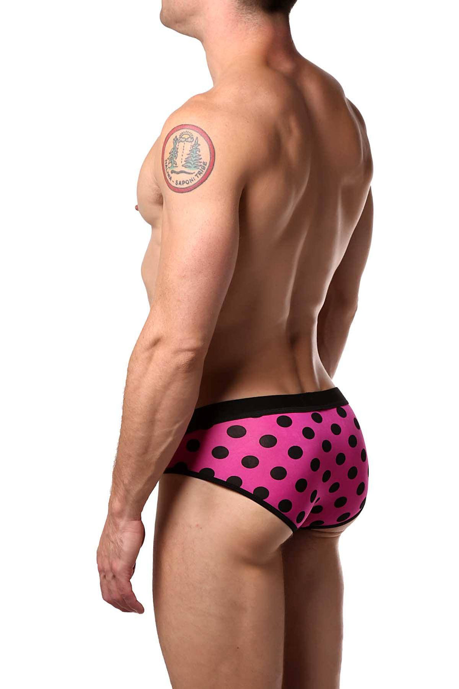 JustinCase Fuchsia/Black Polka Brief