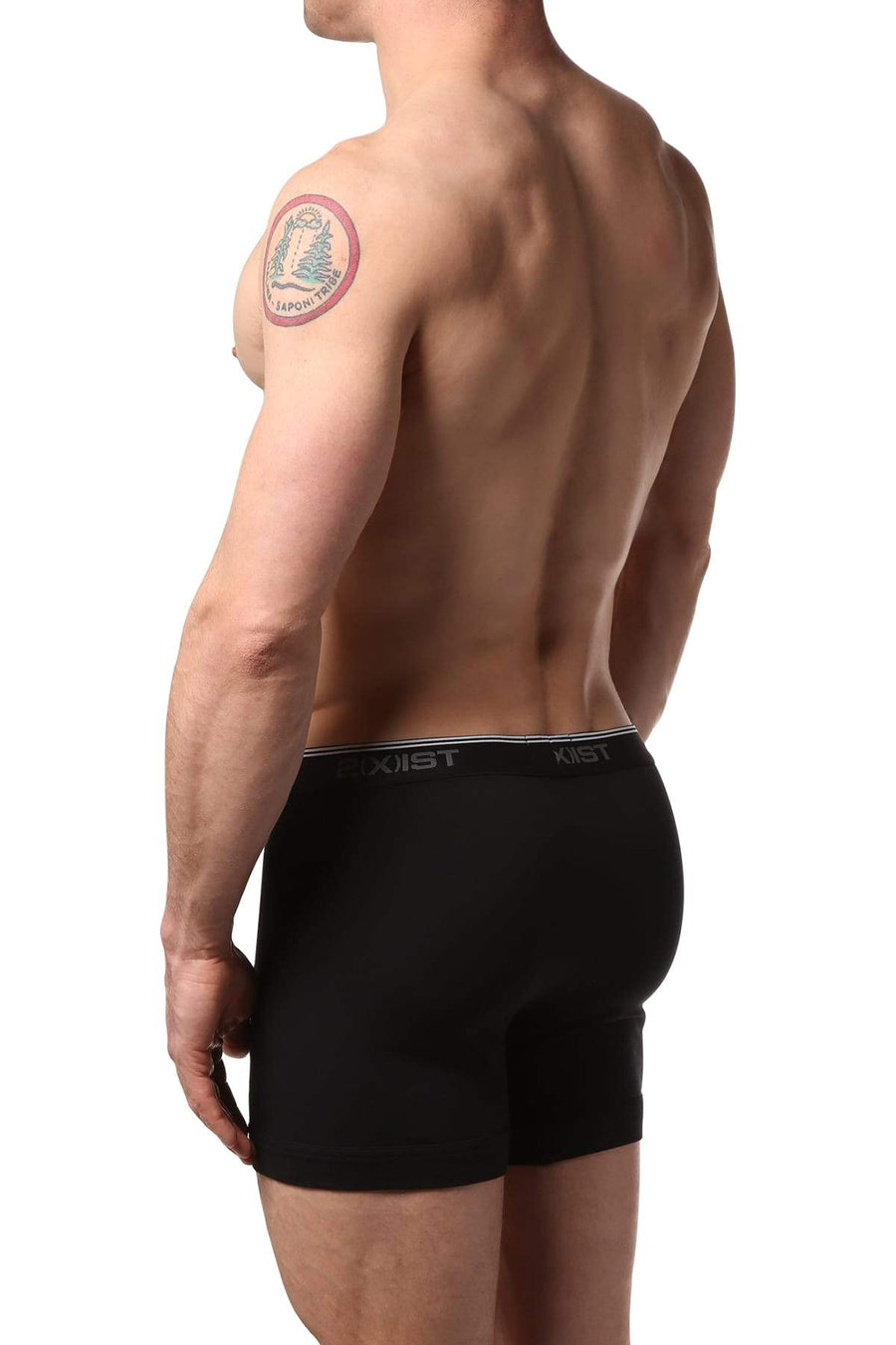 2(X)IST Black/Grey Stretch No-Show Boxer Brief 2-Pack