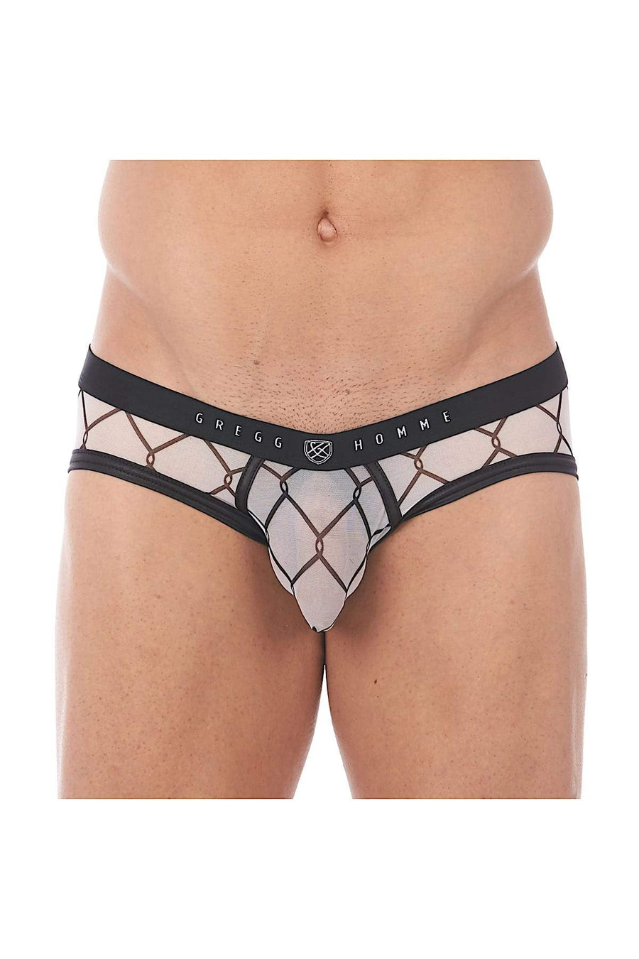 Gregg Homme White Wired Mesh C-Ring Brief