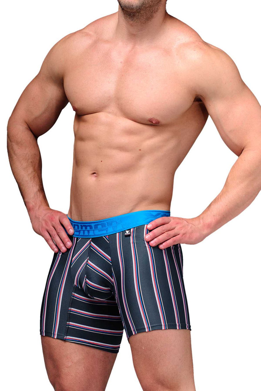 Xtremen Grey Classic Stripes Boxer Brief