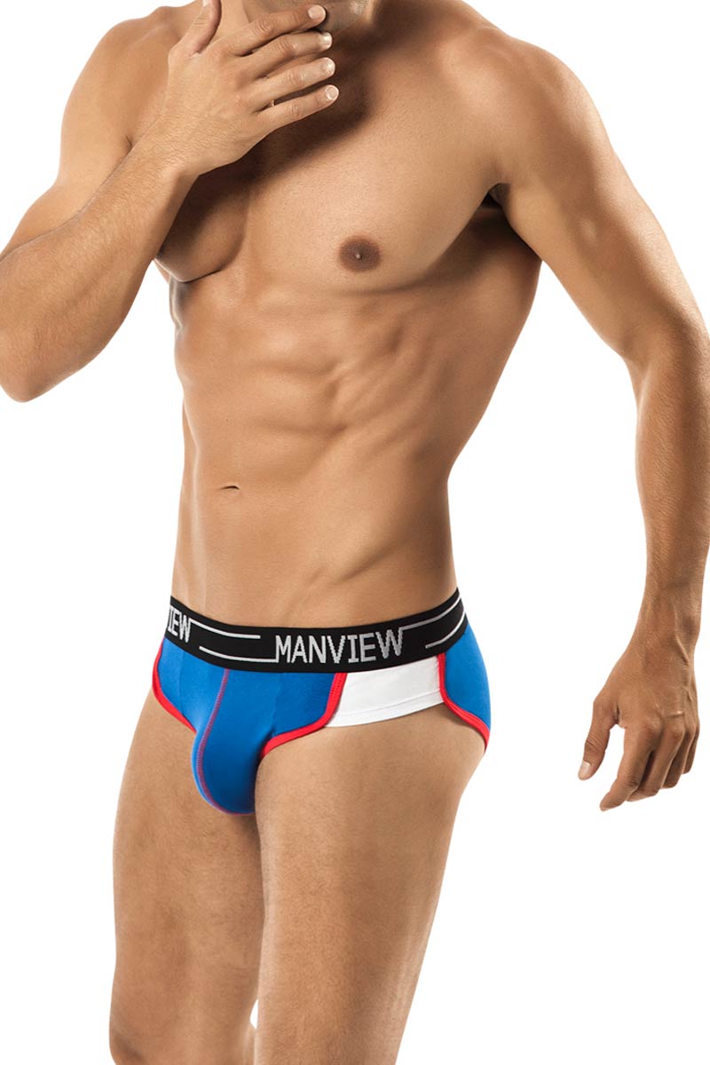 Manview Blue Cotton Calor Brief
