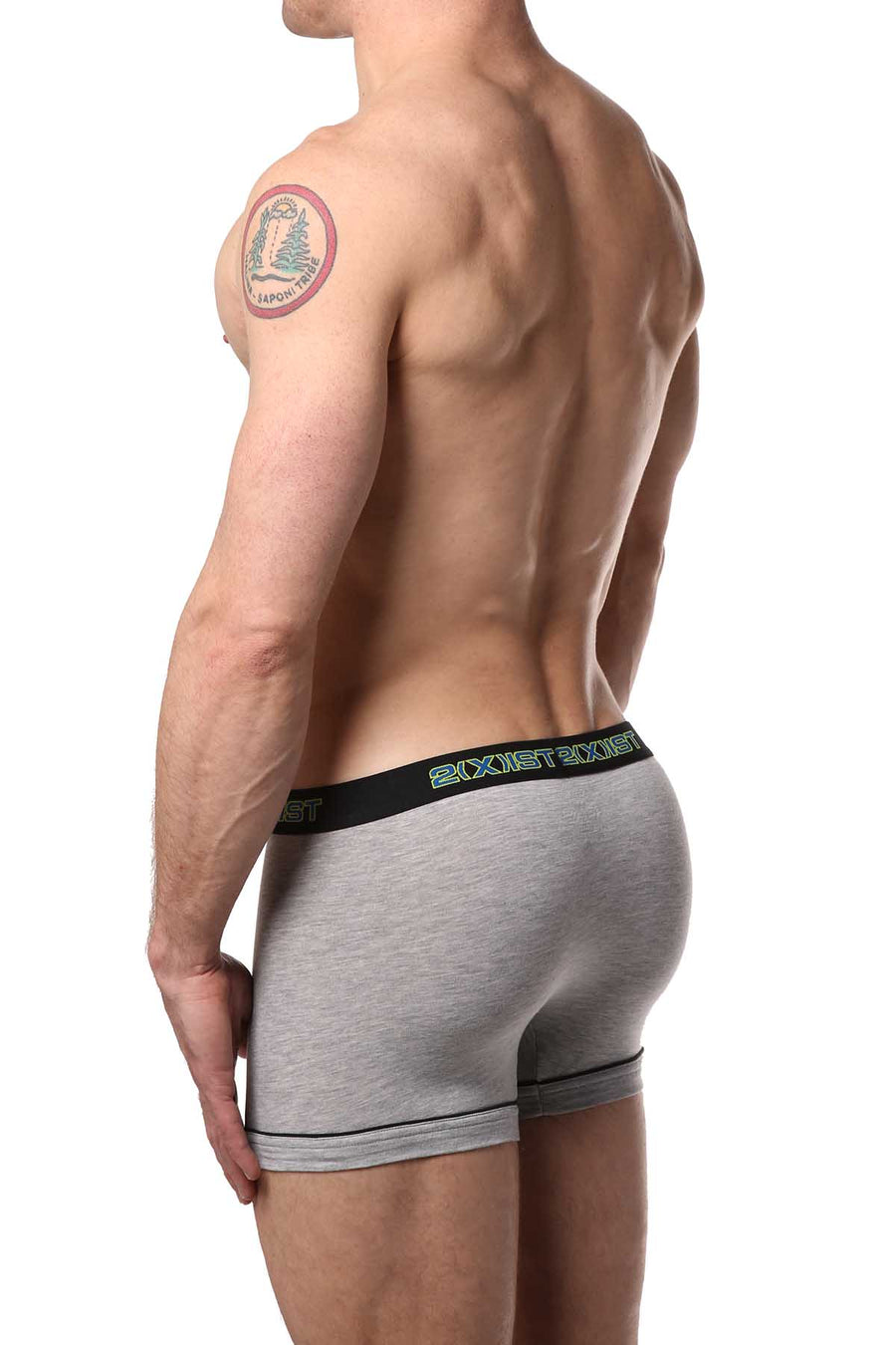 2(X)IST Grey & Blue Performance Cotton Trunk - 2 PACK