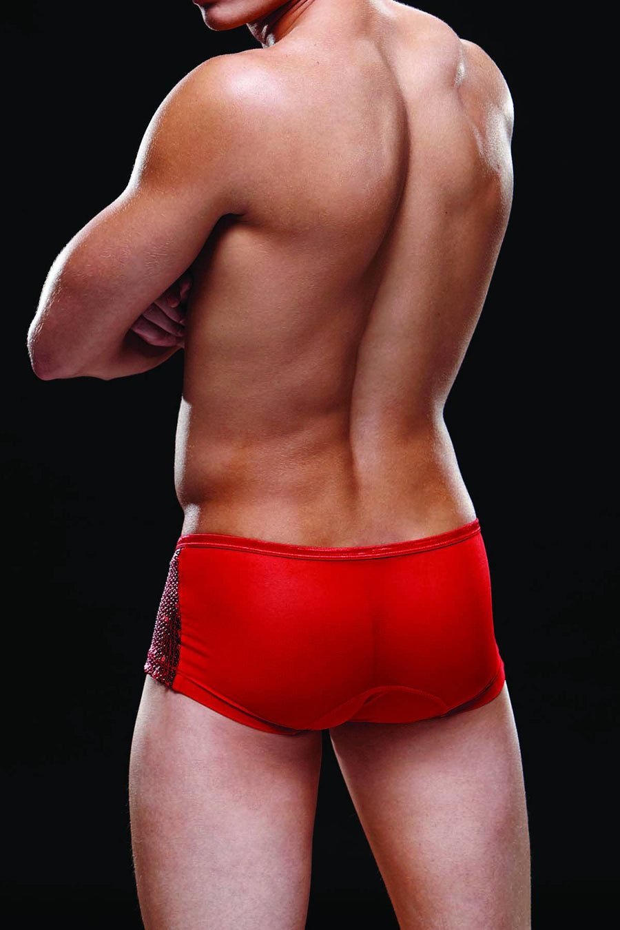 Envy Red Sequin Low Rise Trunk