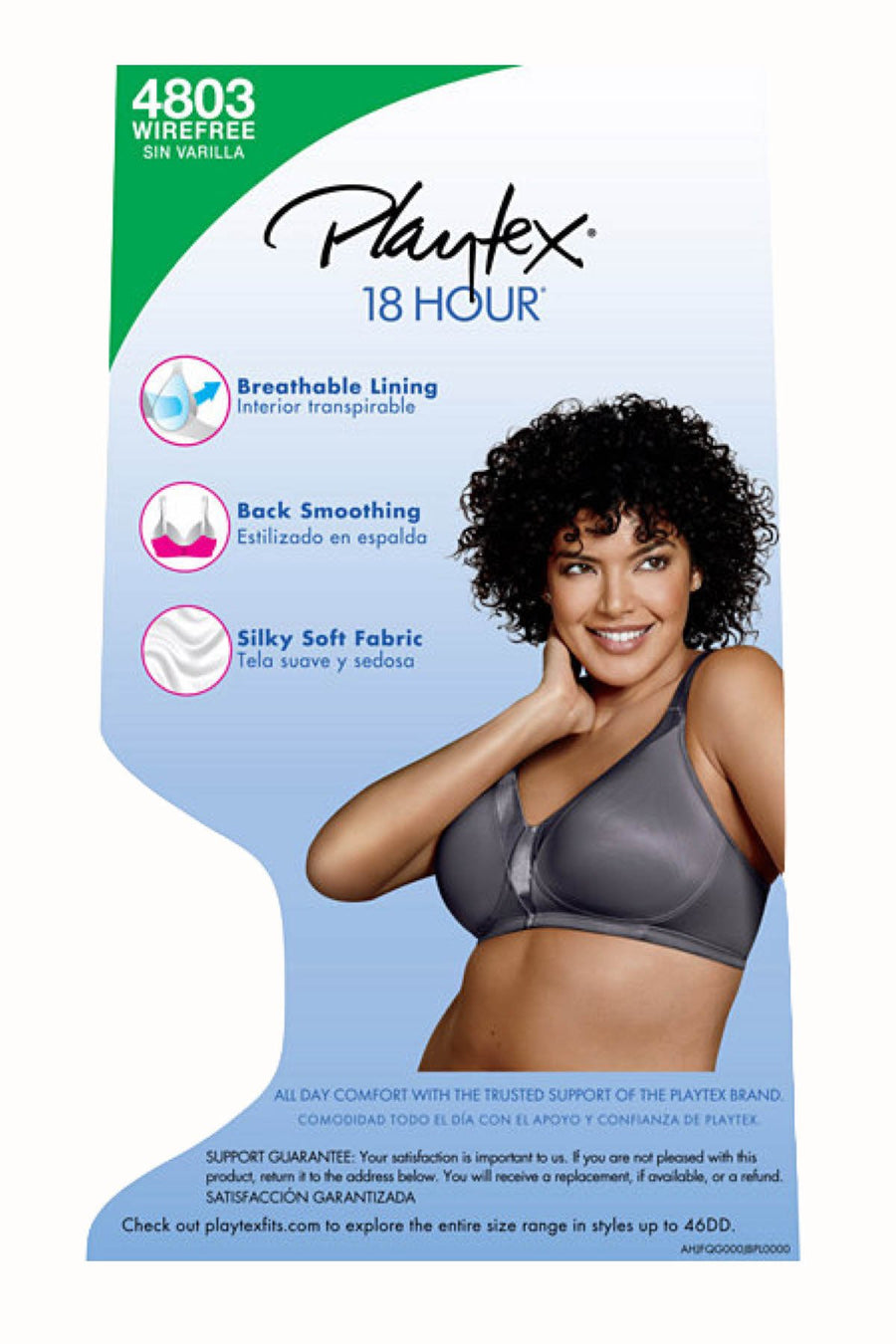 Playtex Private-Jet 18-Hour Sensationally Sleek Full-Figure Full-Coverage Wireless Bra