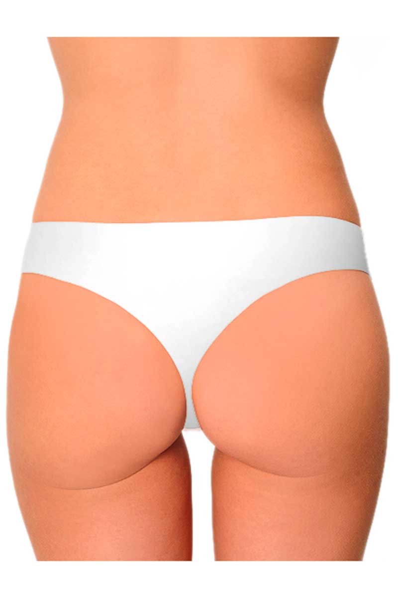 AQS 3Pk Blue Flowers Laser Cut Thong