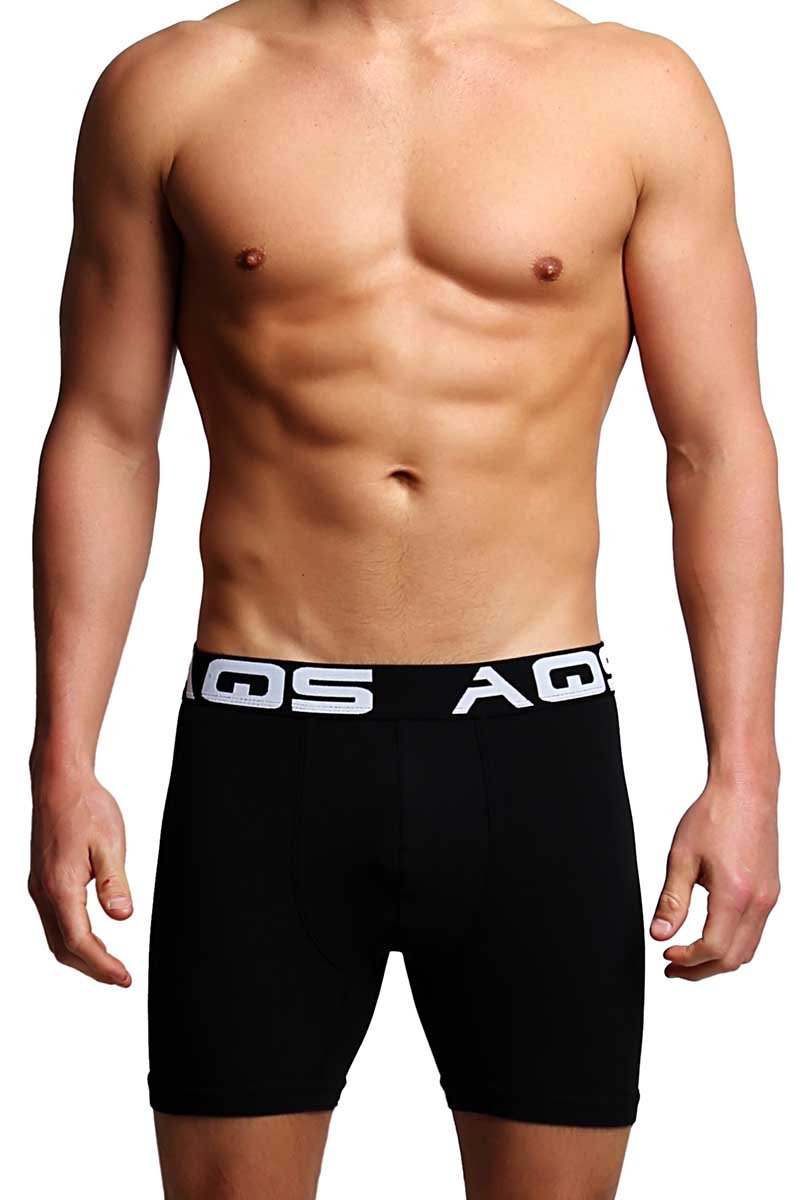 AQS Black/Light Blue/White Boxer Brief 3-Pack