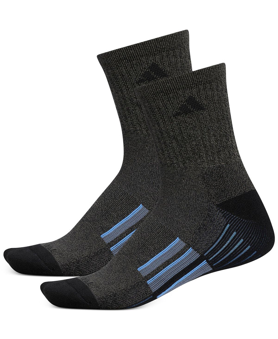 Adidas 2-pk. Climalitemid-crew Socks Black - Graphite Marl/ Black/ Real Blue/ Onix
