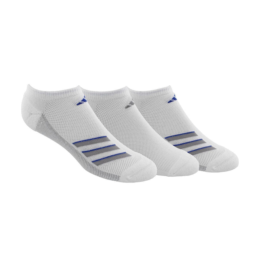 Adidas 3-pk. No-show Socks White/ Light Onix/ Hi - Res Blue