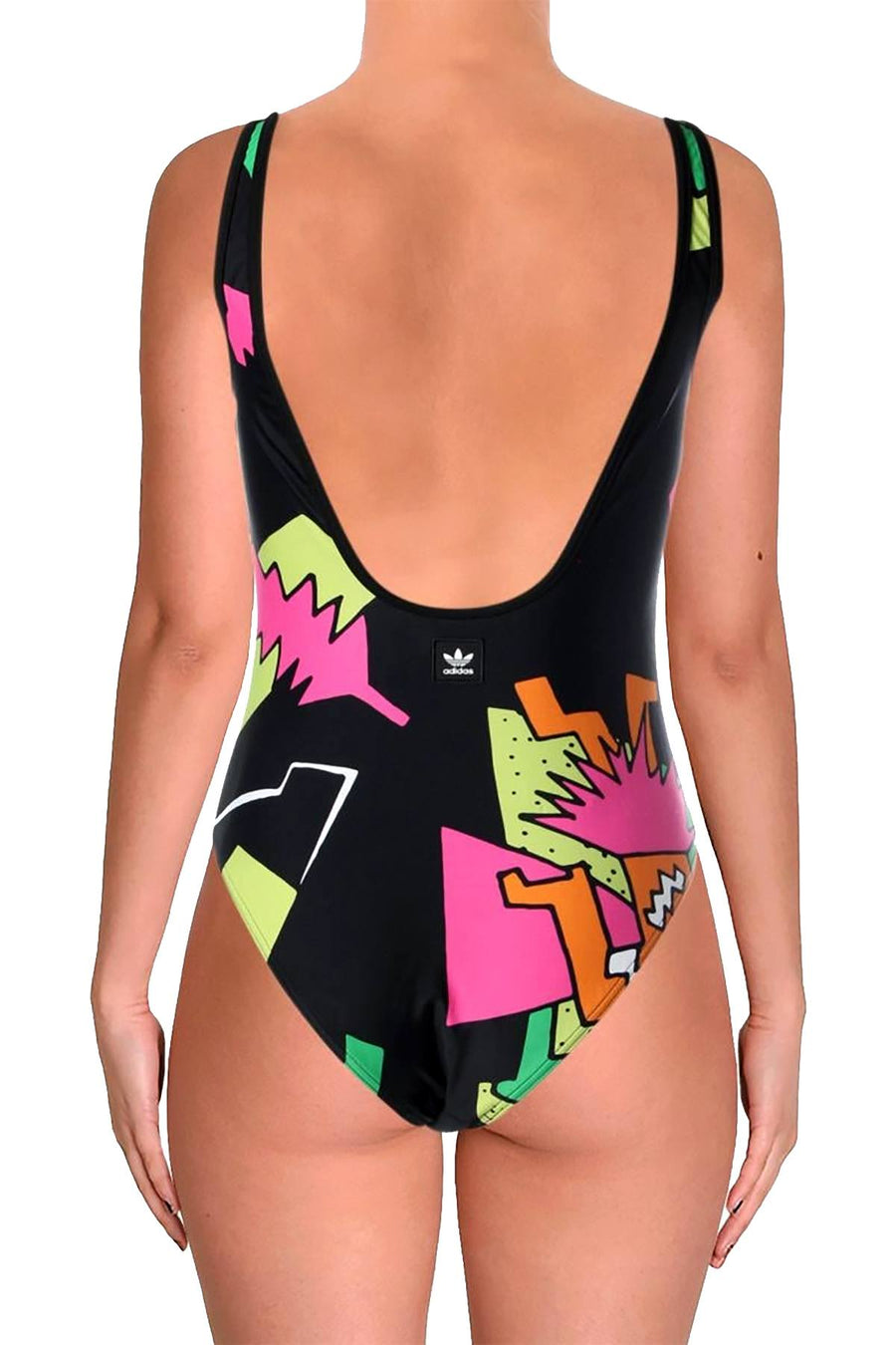 Adidas Black/Pink Collective Memories Printed Bodysuit