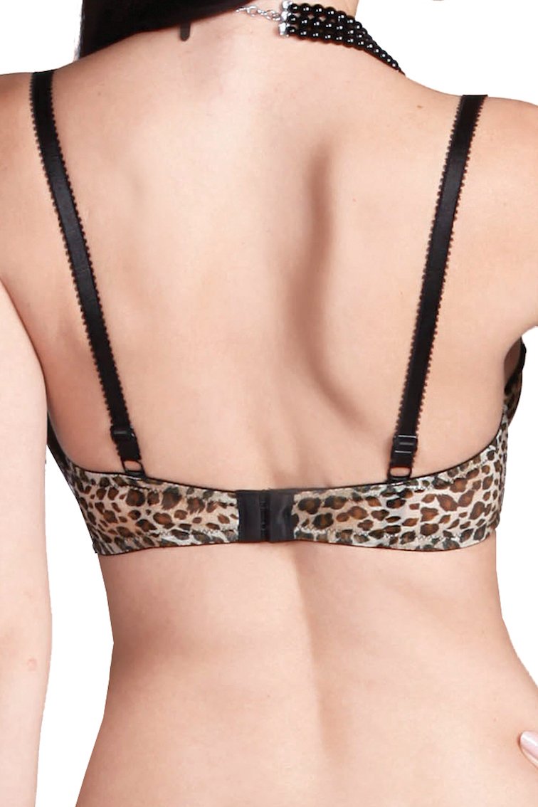Affinitas Brown & Black Animal Print Wire Bra