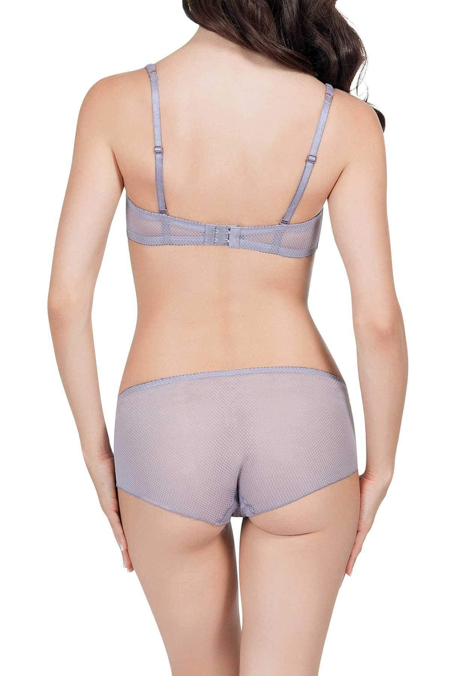 Affinitas Lavender Grey Coco Embroidered Hipster Panty