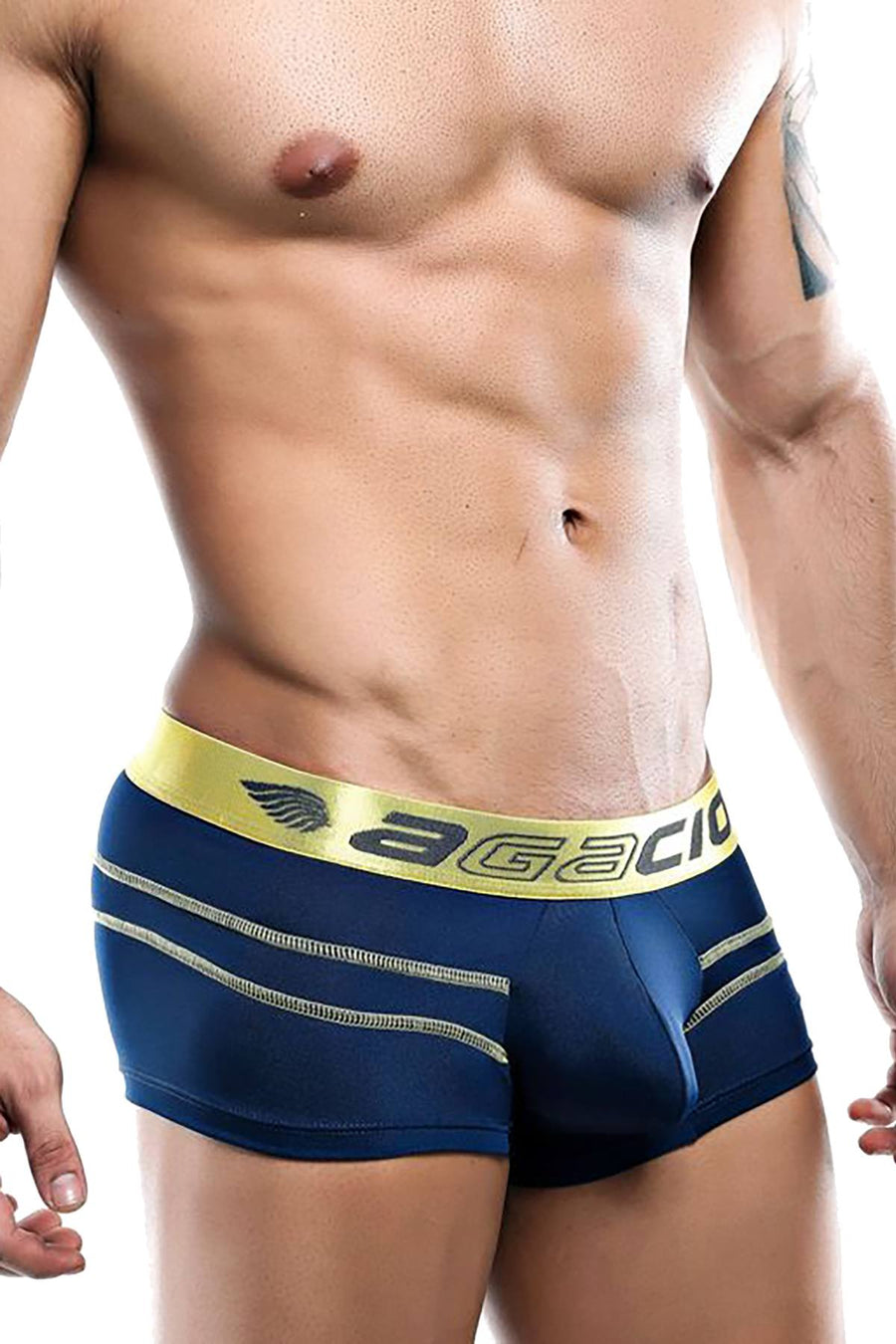 Agacio Navy/Yellow Boxer Trunk