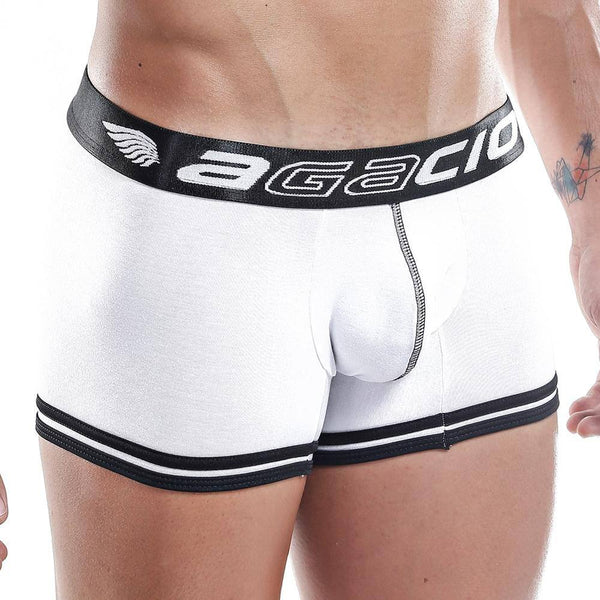 Agacio Retro Contrast Trunk in White/Black