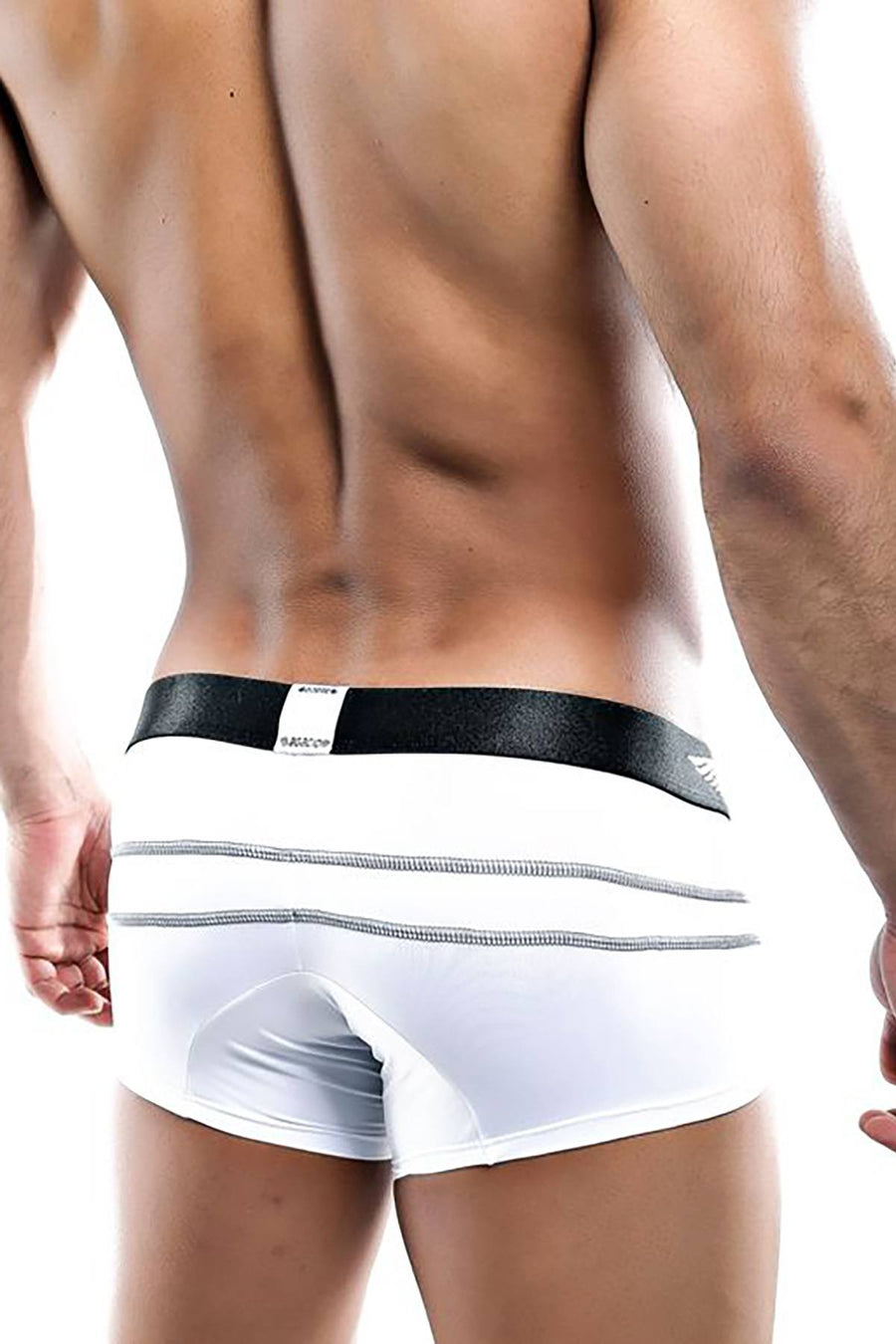 Agacio White/Black Boxer Trunk