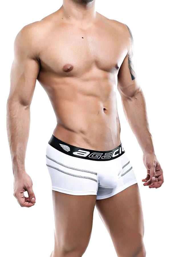 Agacio White/Black Boxer Trunk