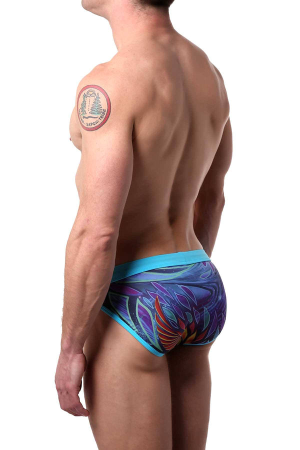 Alexander Cobb Black/Light-Blue Icarus Fall Swim Brief