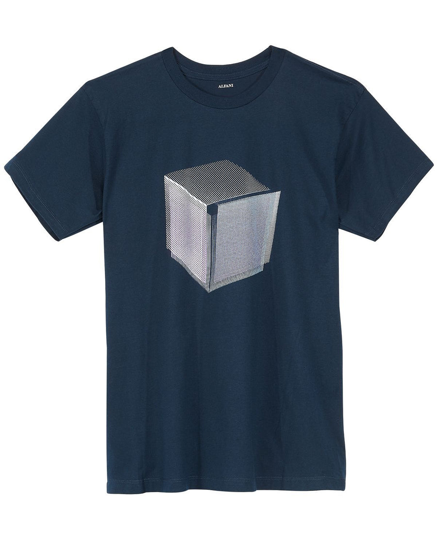 Alfani Graphic-print T-shirt Navy Square