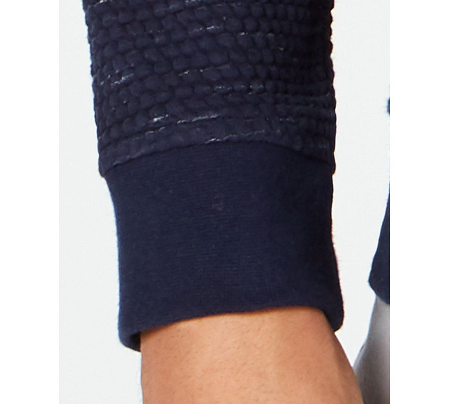Alfani Heathered Sweatshirt Blue Midnight