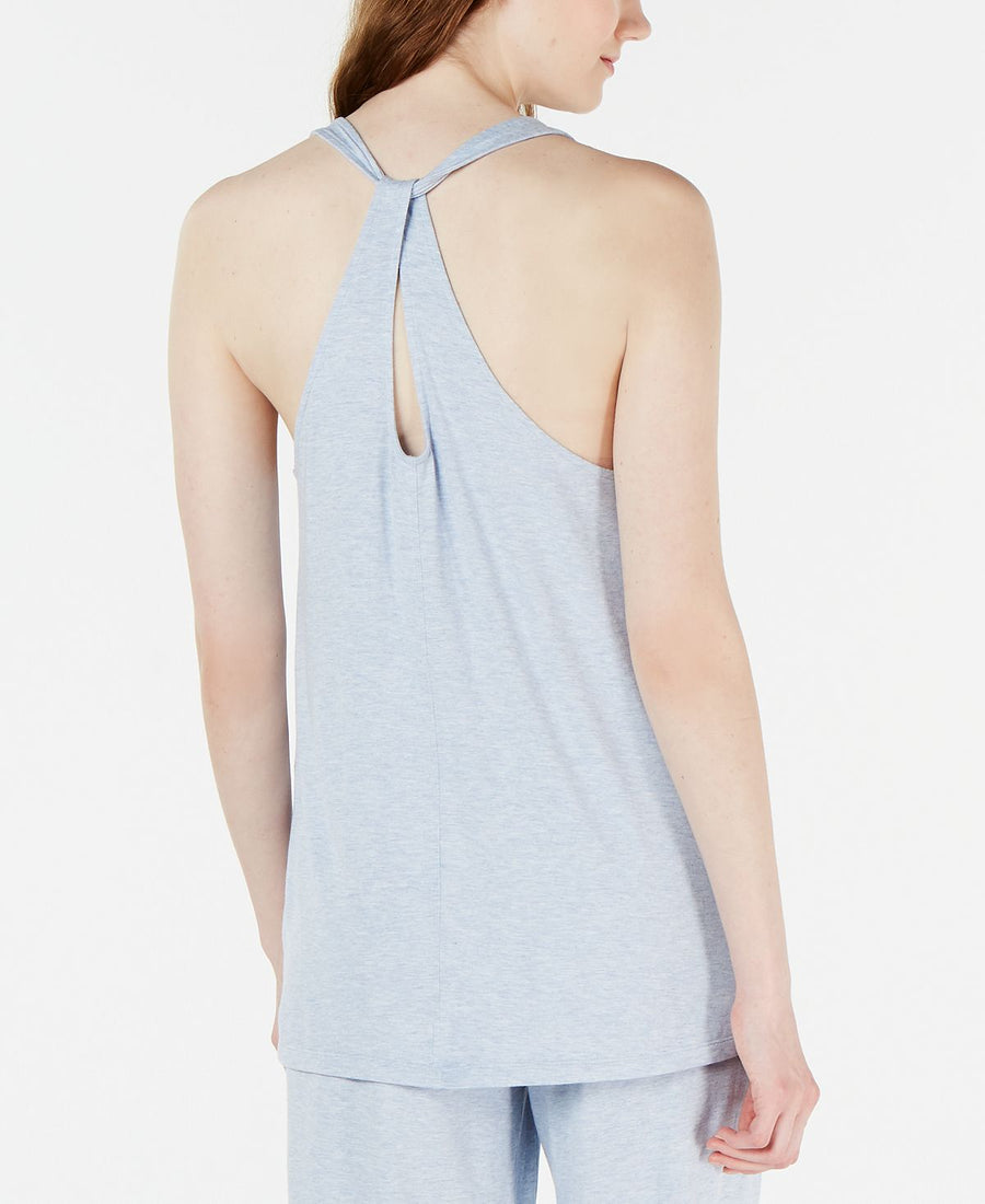 Alfani Knit Super Soft Pajama Tank Top Blue Cloud Heather