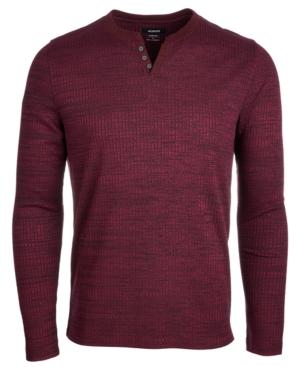 Alfani Men's Textured Space-Dyed Stretch Henley Purple