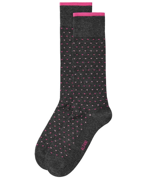 Alfani Patterned Socks Charcoal Pink