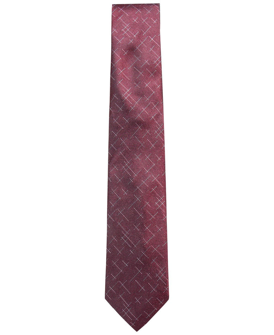 Alfani Reed Dash Silk Tie Wine