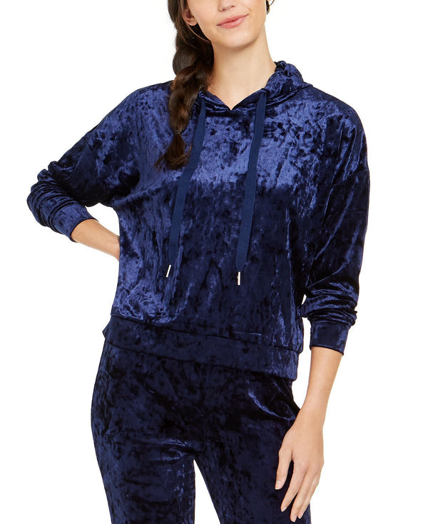 Alfani Velvet Sleep Hoodie Midnight Velvet