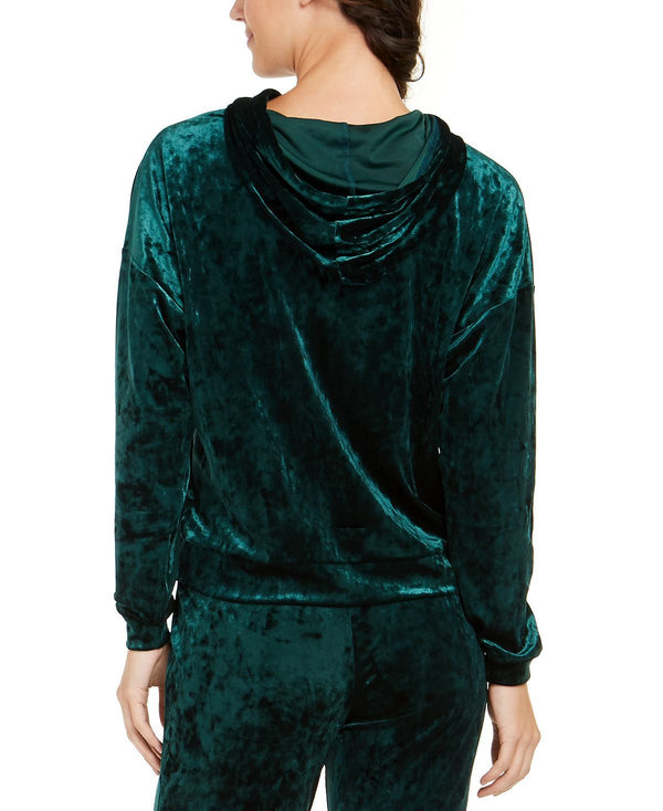 Alfani Velvet Sleep Hoodie Pine Velvet