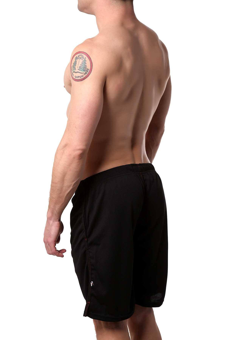 American Jock Black 17-In Workout Short w/Built-In Jockstrap