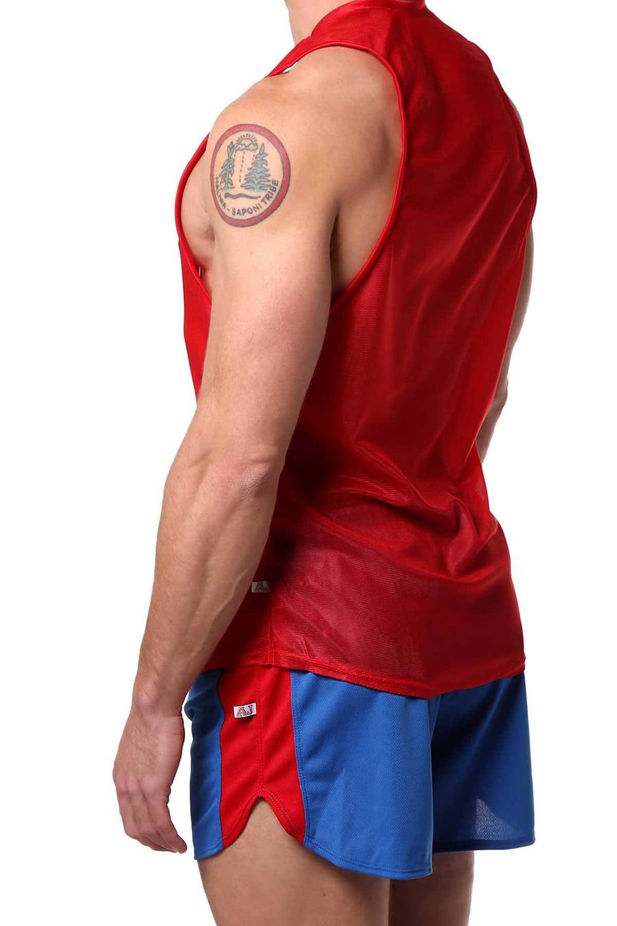 American Jock Red Sprint Javalin Tank Top