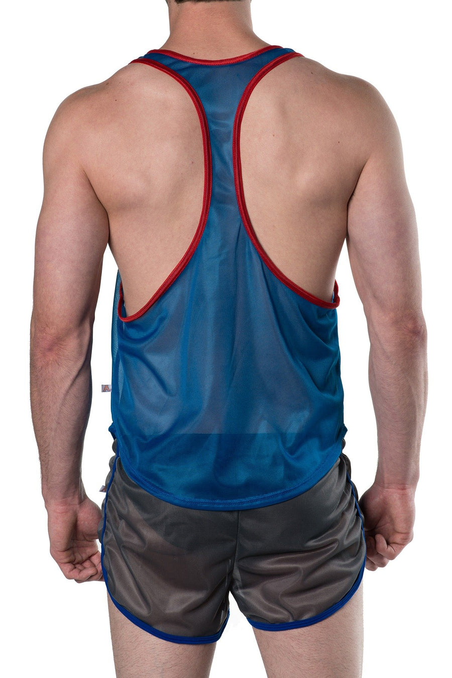 American Jock Royal/Red Athletics Muscle Tee