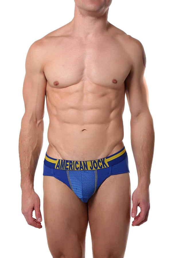 American Jock Royal/Yellow Athletic Hi-Cut Brief