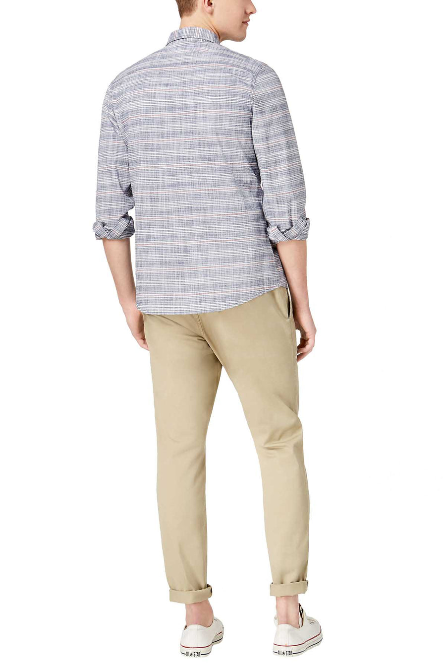 American Rag Blue Combo Culkin Striped Shirt