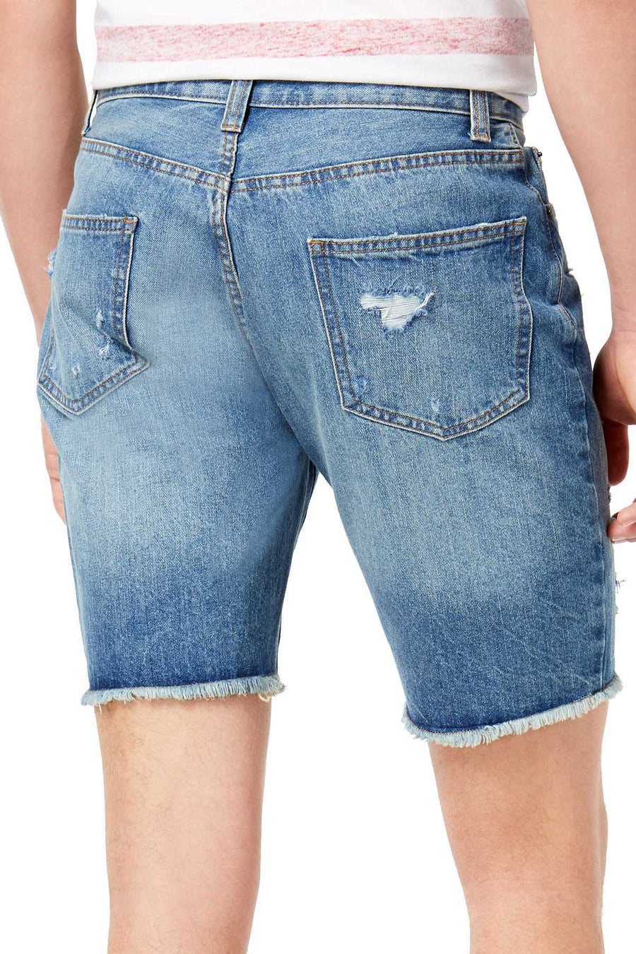 American Rag Blue Skies Wash Ripped Denim Short