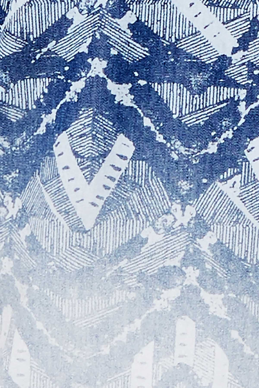 American Rag Blue Wash Geo-Print Ombre Shirt