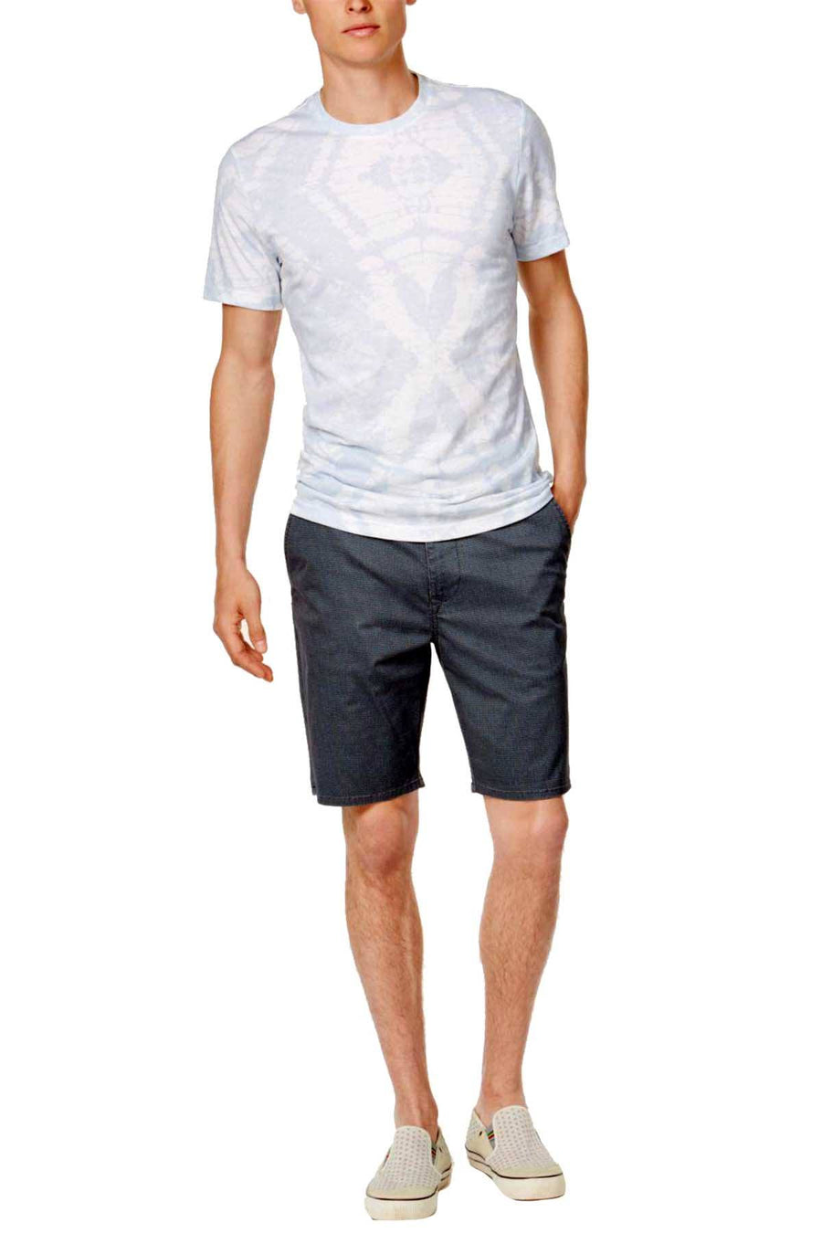 American Rag Bright White/Fog Blue Tie Dye T-Shirt
