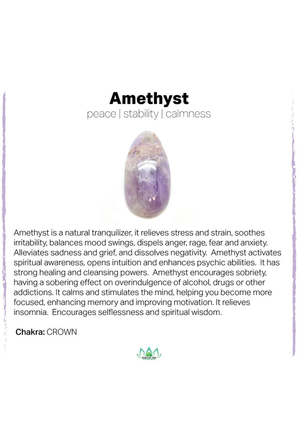 Amethyst Sahasrara 7-Chakra Reiki Healing Bracelet