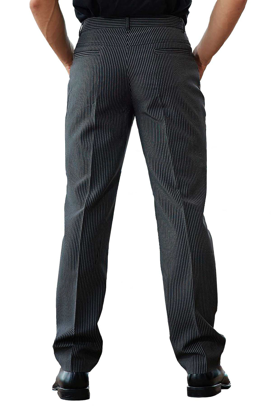Andres Velasco Black Pinstripe Gangster Pant