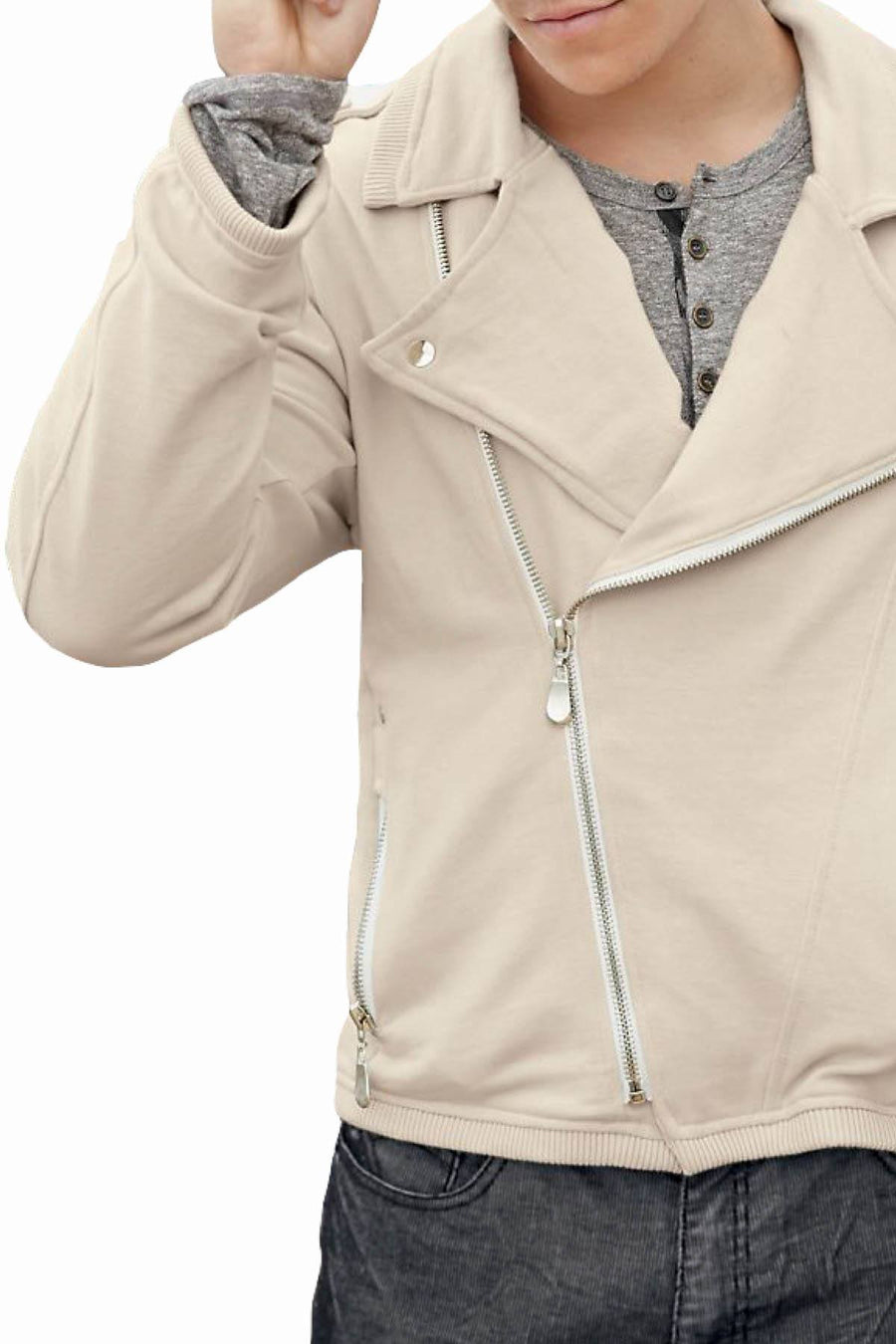 Andres Velasco Cream Larry Knit Jacket