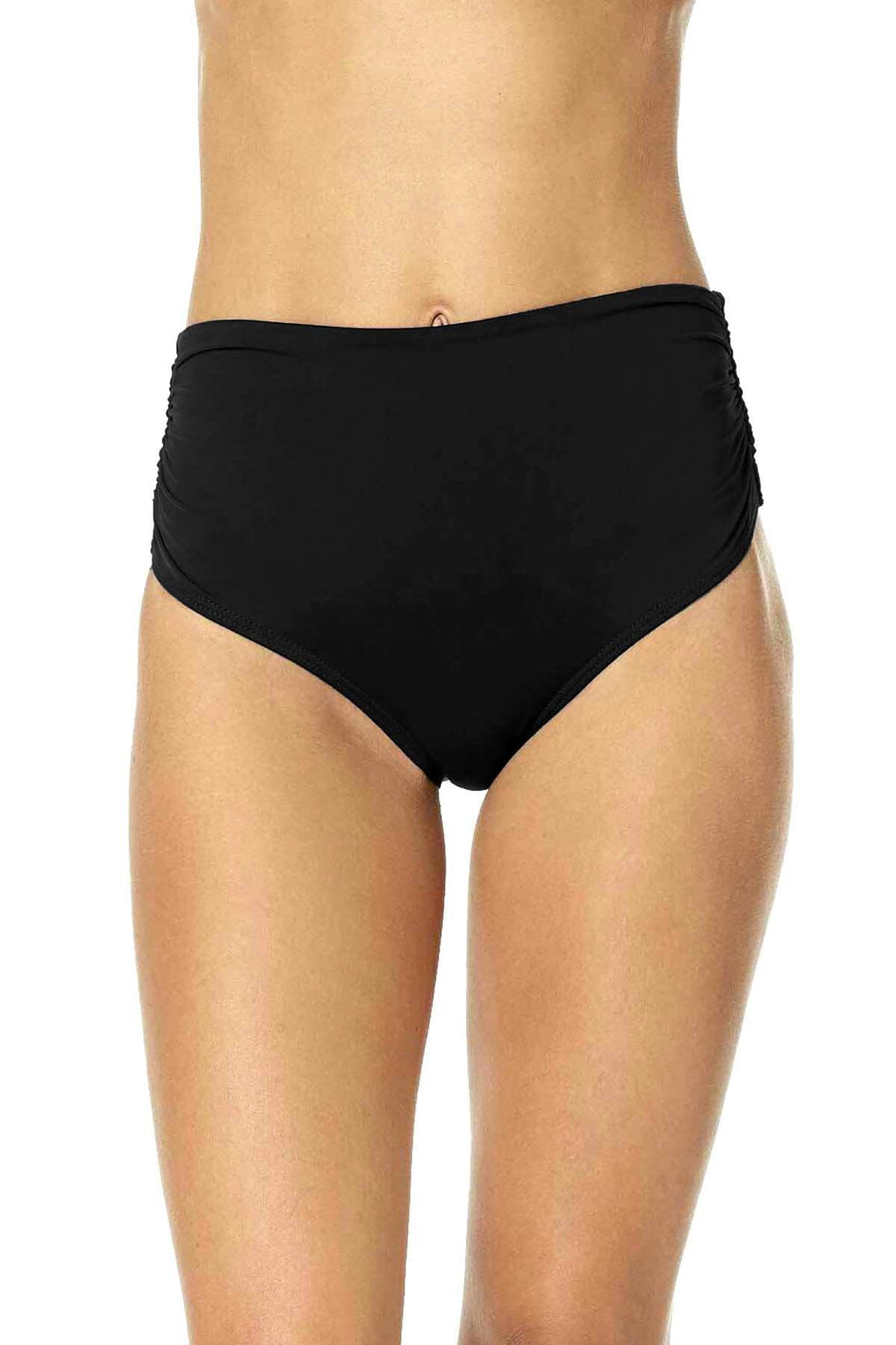 Anne Cole 'Live in Color' High Waist Convertible Bikini Bottom in Black
