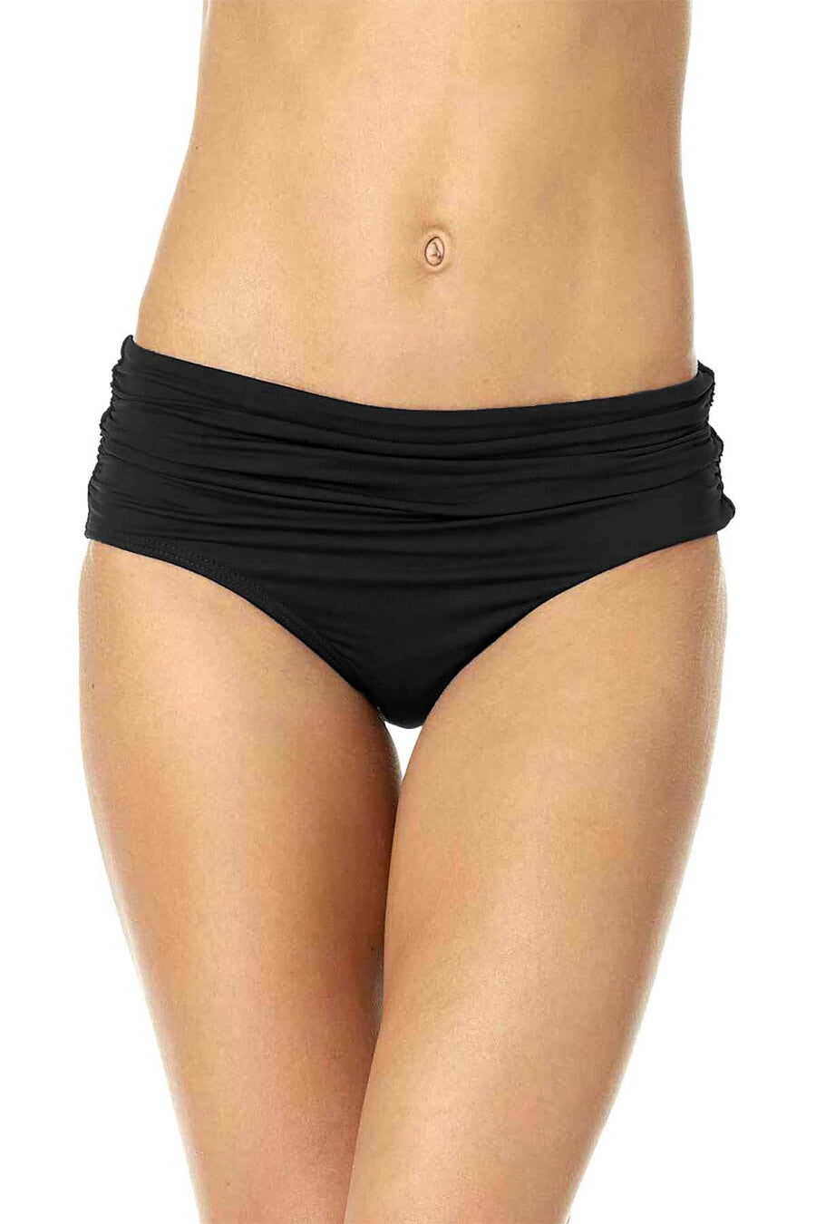 Anne Cole 'Live in Color' High Waist Convertible Bikini Bottom in Black