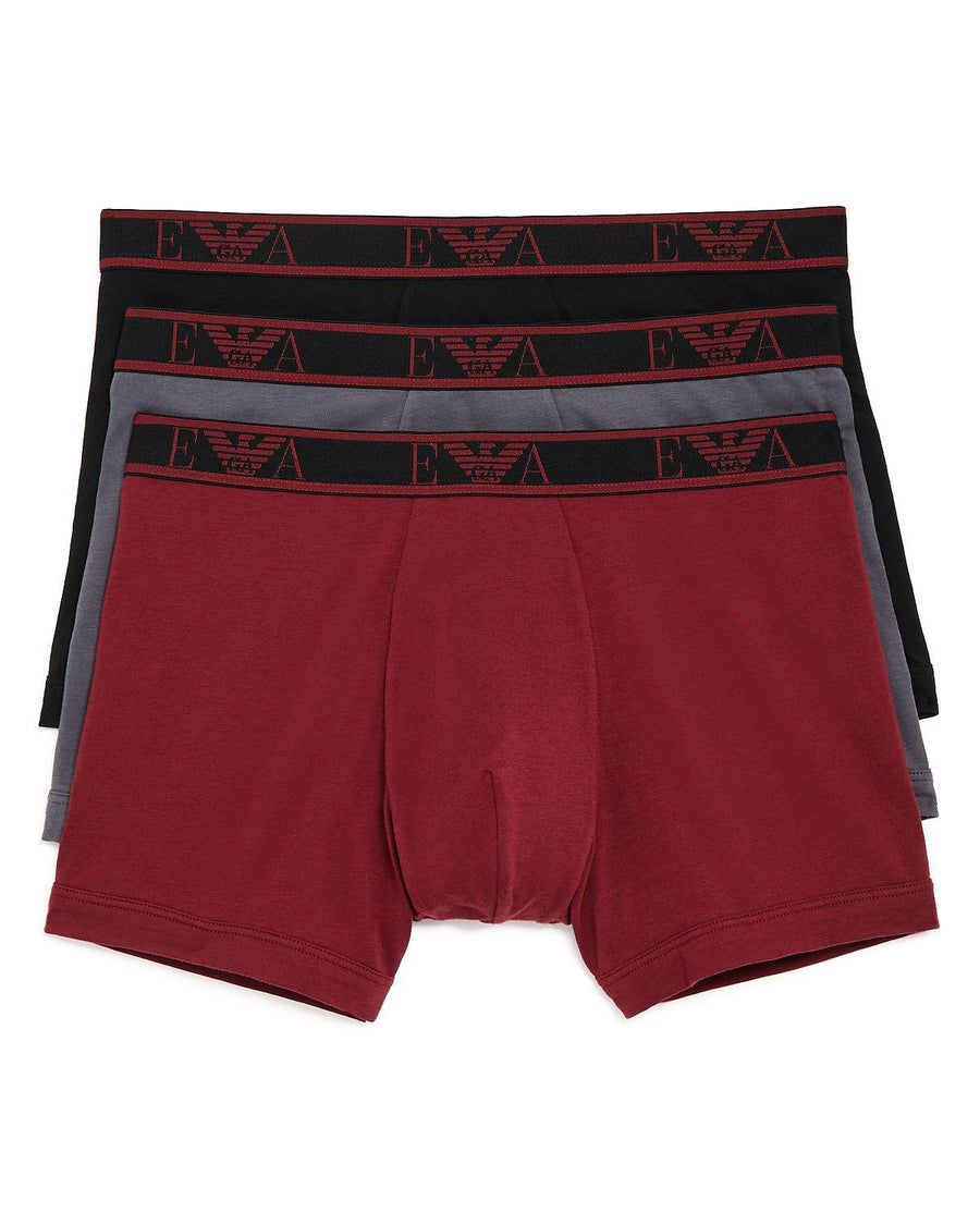 Armani Boxer Briefs 3 Pack Black/Red/Gray