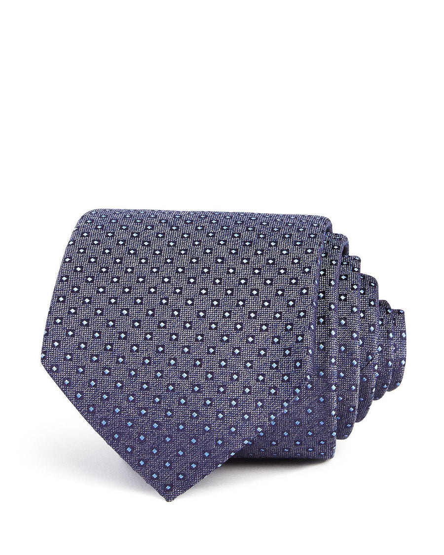 Armani Emporio Seasonal Dot Silk Classic Tie Gray/Blue