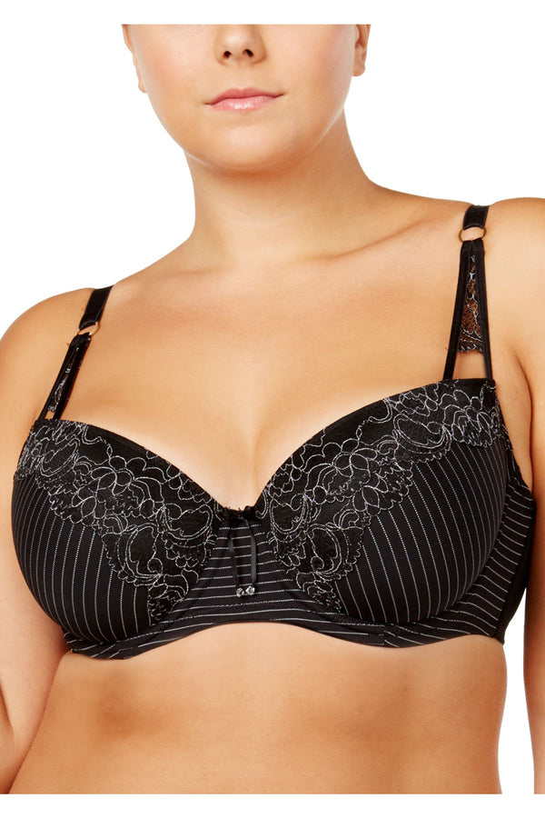 Ashley Graham PLUS Black Showstopper Balconette Bra